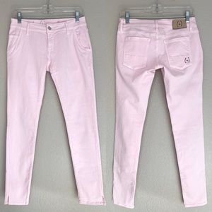 (+) PEOPLE Maila Soft Pink Skinny Jeans Denim Designer Size 29 Made in Italy
